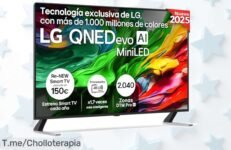 Tele LG 55 4K QNED EVO con miniLED en un ofertón nunca visto disfruta colores vibrantes y gaming fluido a precio de ganga compra ya esta super chollo limitado
