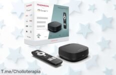 Thomson Google TV Streaming Box Plus 270 con calidad 4K ultra nítida y control por voz precio loco descuento brutal nunca visto corre que vuela oferta limitada super chollo