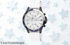Tommy Hilfiger con diseño moderno y esfera efecto rayo de sol un super chollo nunca visto con descuento brutal resistente al agua date prisa quedan pocas unidades