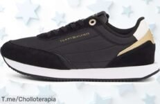 Tommy Hilfiger runner mujer negro diseño que roba miradas ajuste lujo con descuento brutal nunca visto solo hoy precio loco corre y aprovecha este ofertón de ganga