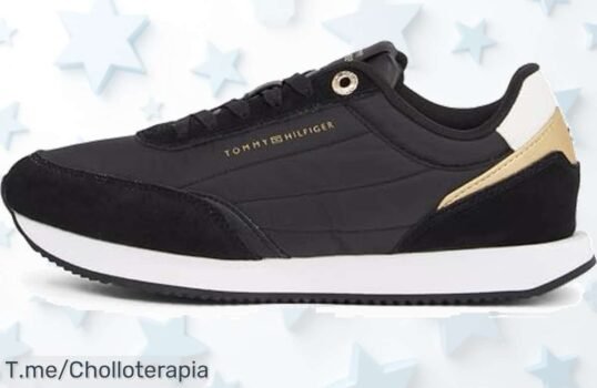 Tommy Hilfiger runner mujer negro diseño que roba miradas ajuste lujo con descuento brutal nunca visto solo hoy precio loco corre y aprovecha este ofertón de ganga