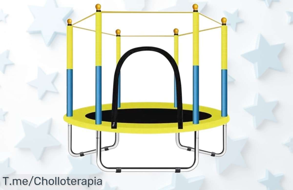 Trampolín portátil 140 cm con espuma anticolisión éxito garantía diversión segura a precio loco aprovecha este ofertón único antes que se agote nunca visto