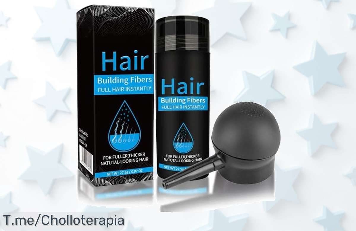 Transforma tu cabello al instante con fibras capilares que aguantan todo, con un descuento brutal nunca visto ¡precio loco y oferta limitada corre antes que se acaben!