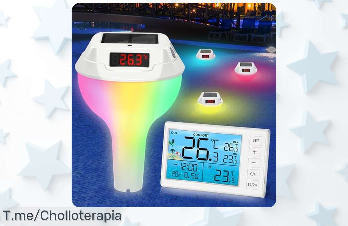 Transforma tu piscina con el termómetro Formizon luces colores súper preciso y resistente al agua lleva este super chollo precio loco antes de que se acabe oferta limitada nunca vista