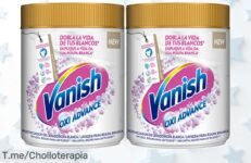 Vanish Oxi Advance doble acción potencia tu ropa blanca con un poder extra que elimina manchas y olores imposible de ignorar aprovecha este ofertón precio loco único y limitada