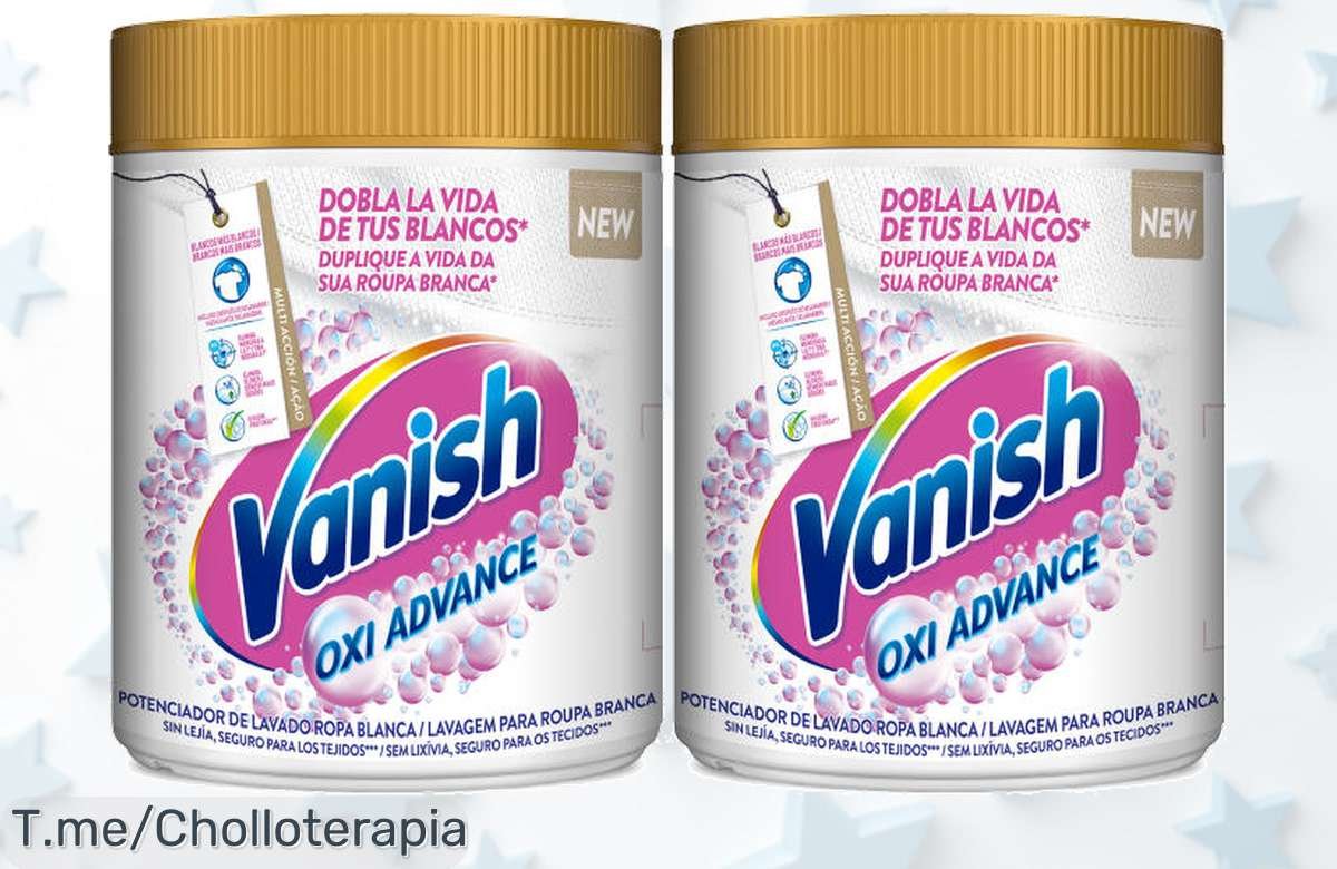 Vanish Oxi Advance doble acción potencia tu ropa blanca con un poder extra que elimina manchas y olores imposible de ignorar aprovecha este ofertón precio loco único y limitada
