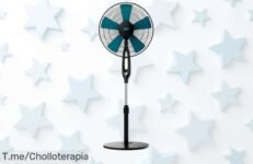 Ventilador Cecotec de pie con mando y pantalla LED potencia increíble temporizador 12h olvídate del calor en un ofertón único precio loco compra ya antes que se acabe