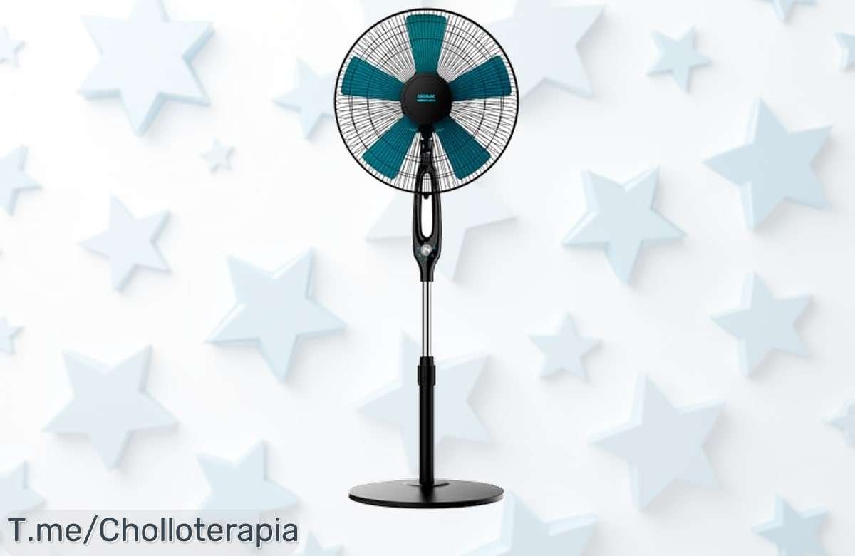 Ventilador Cecotec de pie con mando y pantalla LED potencia increíble temporizador 12h olvídate del calor en un ofertón único precio loco compra ya antes que se acabe