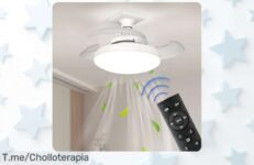 Ventilador de techo LED 30W con control y luz ajustable precio loco super chollo con descuento brutal nunca visto aprovecha ya oferta limitada