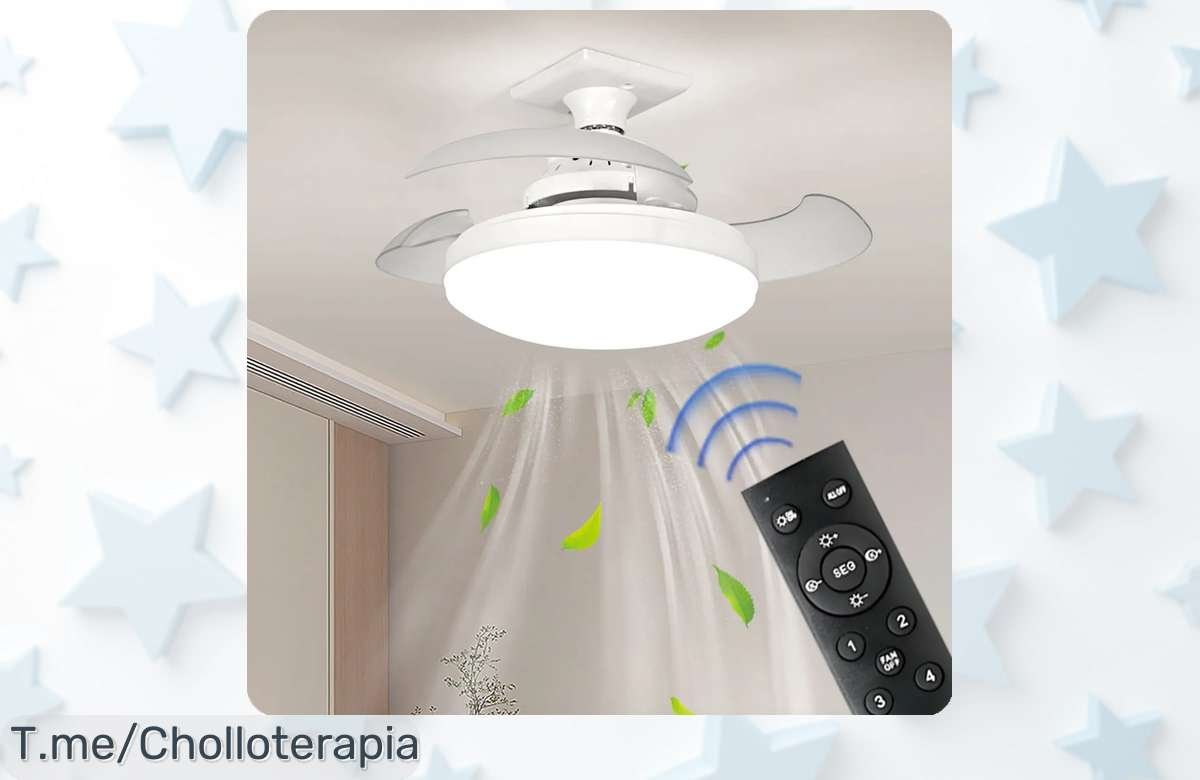 Ventilador de techo LED 30W con control y luz ajustable precio loco super chollo con descuento brutal nunca visto aprovecha ya oferta limitada