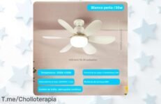 Ventilador de techo LED con control inalámbrico precio loco y súper chollo dale frescura y luz a tu espacio disfruta el ofertón antes que termine
