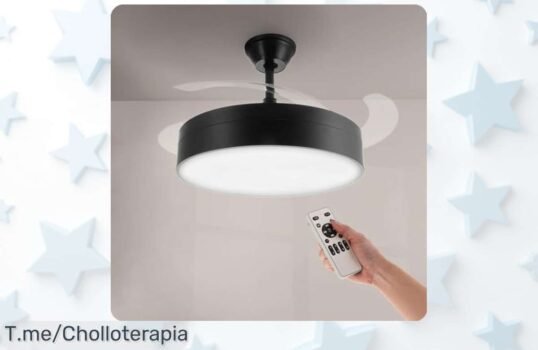 Ventilador de techo Mimotec 72W con luz LED silencioso y aspas retráctiles disfruta un super chollo con seis velocidades que no puedes perder corre ya oferta única