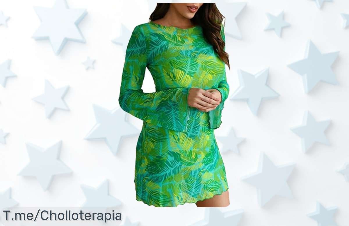 Vestido de malla transparente sexy y elegante con descuento brutal nunca visto corre ya por este ofertón a precio loco solo en tallas limitadas no esperes más