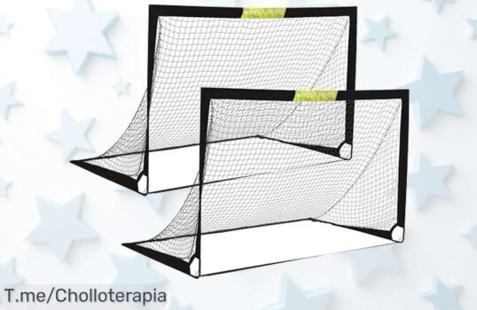 Wayout Sports portaería doble plegable súper resistente montaje fácil y garantía de por vida aprovecha este ofertón con descuento brutal precio loco ¡compra ya antes que acabe!