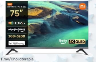 Xiaomi TV F Pro 75” con QLED y 4K HDR10+ a precio loco fabrica un super chollo que transforma tu salón ¡aprovecha el descuento brutal ya antes que se acabe!