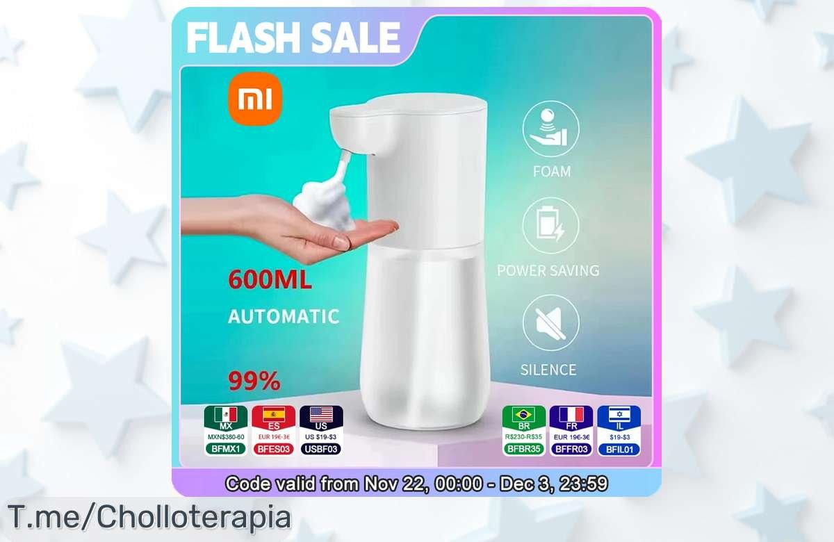 Xiaomi dispensador inteligente sin contacto con carga USB super chollo y descuento brutal para cocina y baño precio loco nunca visto ¡aprovecha ya!