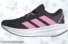 Zapatillas adidas Galaxy 7 mujer negras y rosa súper ligeras que impulsan tu paso sin esfuerzo con un drop único disfruta este descuento brutal y precio de ganga antes que vuelen