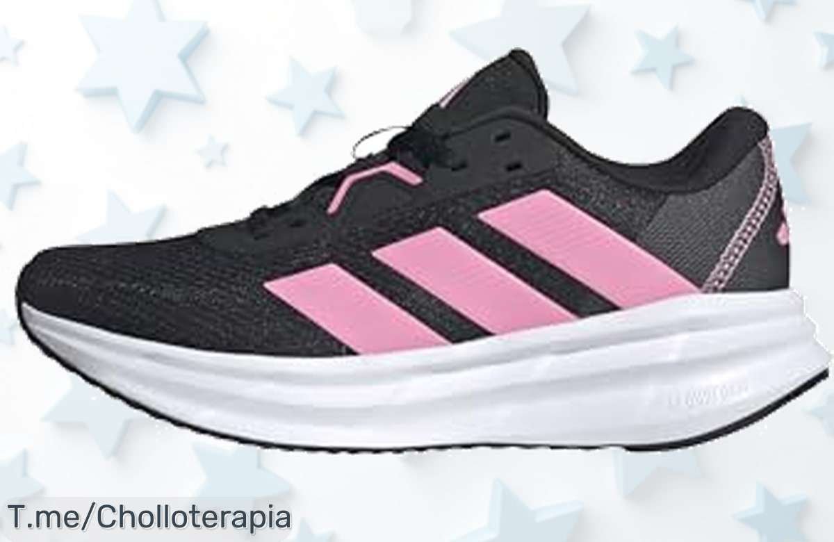 Zapatillas adidas Galaxy 7 mujer negras y rosa súper ligeras que impulsan tu paso sin esfuerzo con un drop único disfruta este descuento brutal y precio de ganga antes que vuelen