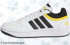 Zapatillas adidas Hoops para peques con suela mega resistente super chollo y descuento brutal precio loco que no volverá aprovecha ya oferta limitada corre que vuelan
