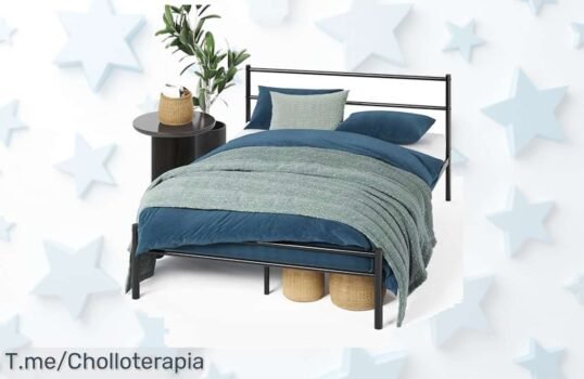 Zinus Geraldine cama con somier metal súper fuerte hasta 318 kg espacio extra para guardar y montaje fácil precio loco descuento brutal ofertón único cómpralo ya