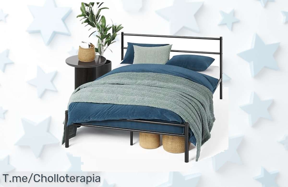 Zinus Geraldine cama con somier metal súper fuerte hasta 318 kg espacio extra para guardar y montaje fácil precio loco descuento brutal ofertón único cómpralo ya