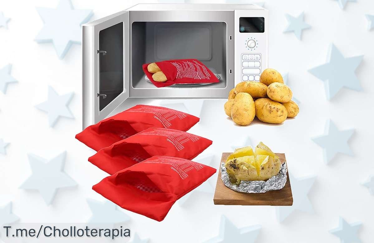 bolsa roja para hornear patatas en microondas solo 4 minutos con descuento brutal oferta nunca vista precio loco y super chollo corre que vuelan las unidades