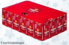consigue ahora la caja de 24 latas estrella damm sabor auténtico desde 1876 con un precio loco descuento brutal y super chollo oferta limitada no lo dejes escapar