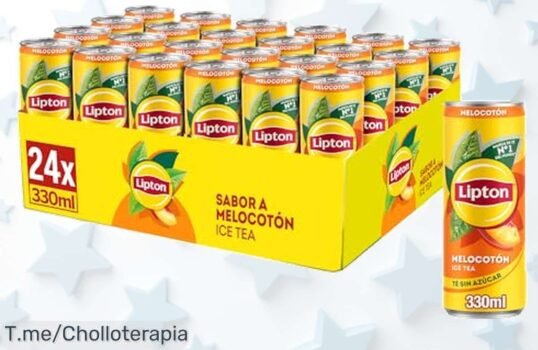consigue lipton té helado de melocotón 24 latas cero azúcar con descuento brutal disfruta frescor y dulzura natural a precio loco oferta nunca vista ¡aprovecha ya!