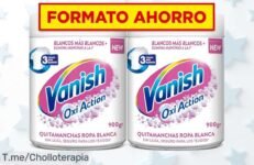 consigue vanish oxi action 2x900g con un descuento brutal elimina manchas difíciles y blanquea sin lejía precio loco solo por tiempo limitado actúa ya antes que se agote este ofertón