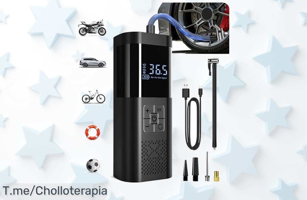 descubre el compresor portátil servomaster con luz led y manómetro infla ruedas en segundos a un precio loco nunca visto aprovecha este ofertón limitado ya