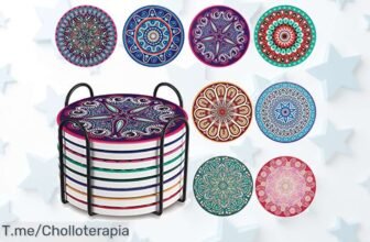 descubre el super chollo de 8 posavasos absorbentes con soporte y piedra corcho precio loco nunca visto para cuidar tu mesa aprovecha este ofertón antes que se acabe