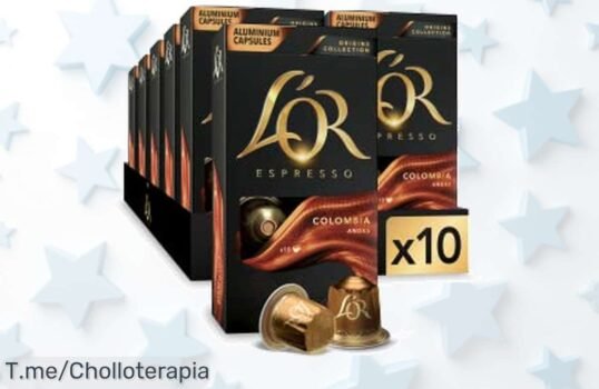 descubre las 100 cápsulas l'or espresso colombia con un sabor intenso y cítrico que despierta tus mañanas aprovecha este super chollo con descuento brutal oferta limitada actúa ya