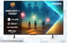 disfruta la tele philips ambilight 55” con sonido dolby atmos y luces únicas en un ofertón de precio loco jamás visto aprovecha este descuento brutal ya