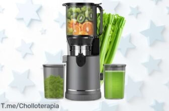 extractor de jugos potente con conducto XXL para frutas enteras disfruta una extracción brutal que cuida tus nutrientes aprovecha este super chollo y precio loco ¡ofertón único limitado!