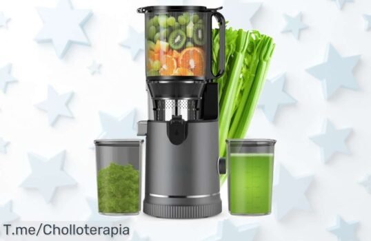 extractor de jugos potente con conducto XXL para frutas enteras disfruta una extracción brutal que cuida tus nutrientes aprovecha este super chollo y precio loco ¡ofertón único limitado!