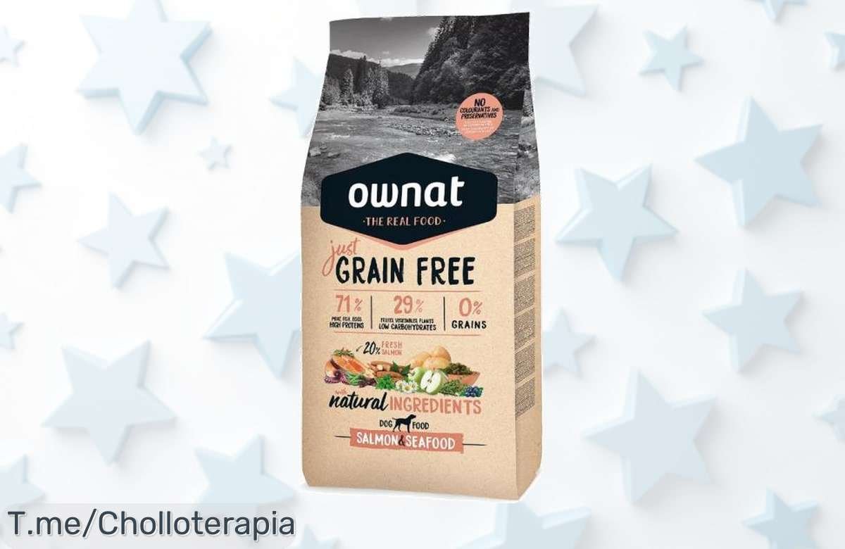 ownat just grain free salmon&seafood para perros precio loco super chollo lleno de sabor y salud descuento brutal nunca visto corre que vuelan unidades oferta limitada actúa ya