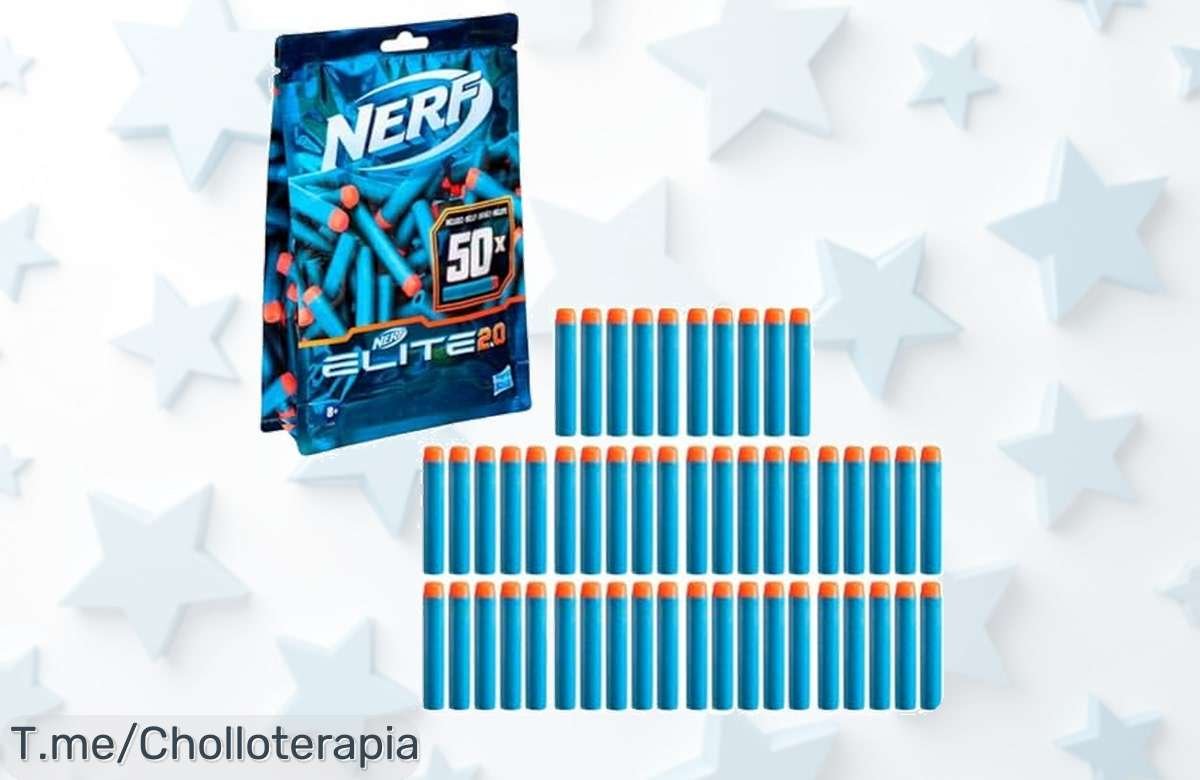 prepárate para la máxima diversión con el repuesto nerf elite 2.0 y 50 dardos oficiales precio de ganga nunca visto ¡ofertón limitado que vuela aprovecha ya este super chollo!