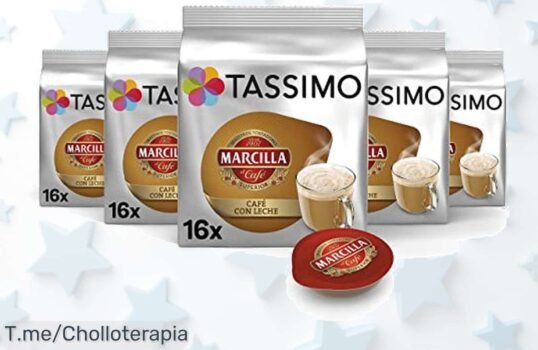 tassimo cápsulas marcilla café con leche pack de 80 sabor intenso y cremoso precio loco nunca visto aprovecha este descuentazo super chollo antes que se acabe