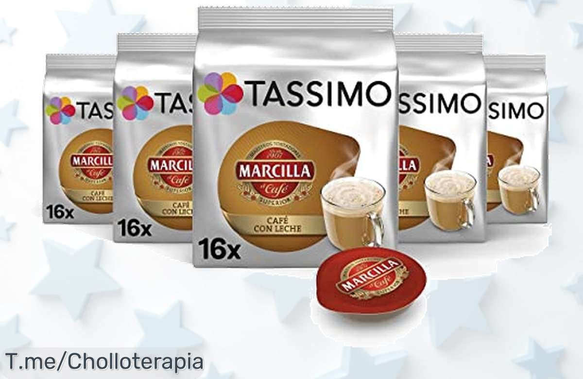 tassimo cápsulas marcilla café con leche pack de 80 sabor intenso y cremoso precio loco nunca visto aprovecha este descuentazo super chollo antes que se acabe