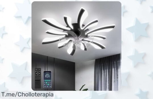 ventilador de techo ultra silencioso con luz regulable diseño moderno un super chollo con descuento brutal para renovar tu hogar precio loco corre que vuelan las unidades compra ya