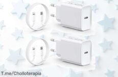 2pack cargadores 30W ultra rápidos con cable largo y protección total disfruta un super chollo y descuento brutal nunca visto compra ya antes que se acaben