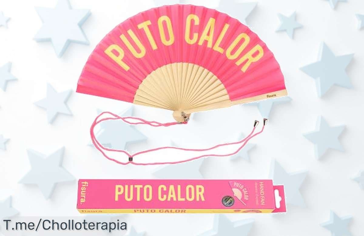 Abanico rosa y amarillo pto calor con precio loco nunca visto disfruta el fresquito y risas en super chollo exclusivo compra ya antes que se agote