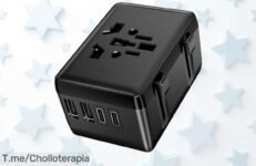 Adaptador enchufe universal con 2 USB, 2 USB C y 1 AC que simplifica tus viajes en un precio de ganga nunca visto corre antes que se acabe este ofertón
