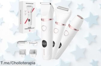 Afeitadora eléctrica 3 en 1 para mujer con motor potente que elimina el vello sin dolor ni tirones oferta brutal por tiempo limitado precio de ganga nunca visto ¡aprovecha ya!