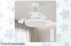 Airwit ventilador de techo silencioso con luz LED y aspas retráctiles super chollo precio loco descuento brutal nunca visto oferta limitada ¡compra ya!