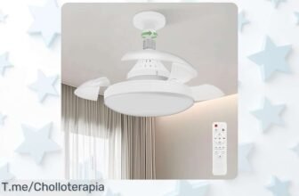 Airwit ventilador de techo silencioso con luz LED y aspas retráctiles super chollo precio loco descuento brutal nunca visto oferta limitada ¡compra ya!