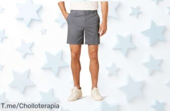Amazon essentials pantalones cortos chinos elásticos que realzan tu figura con un ofertón y descuento brutal nunca visto aprovecha este super chollo de precio loco urgente compra ya