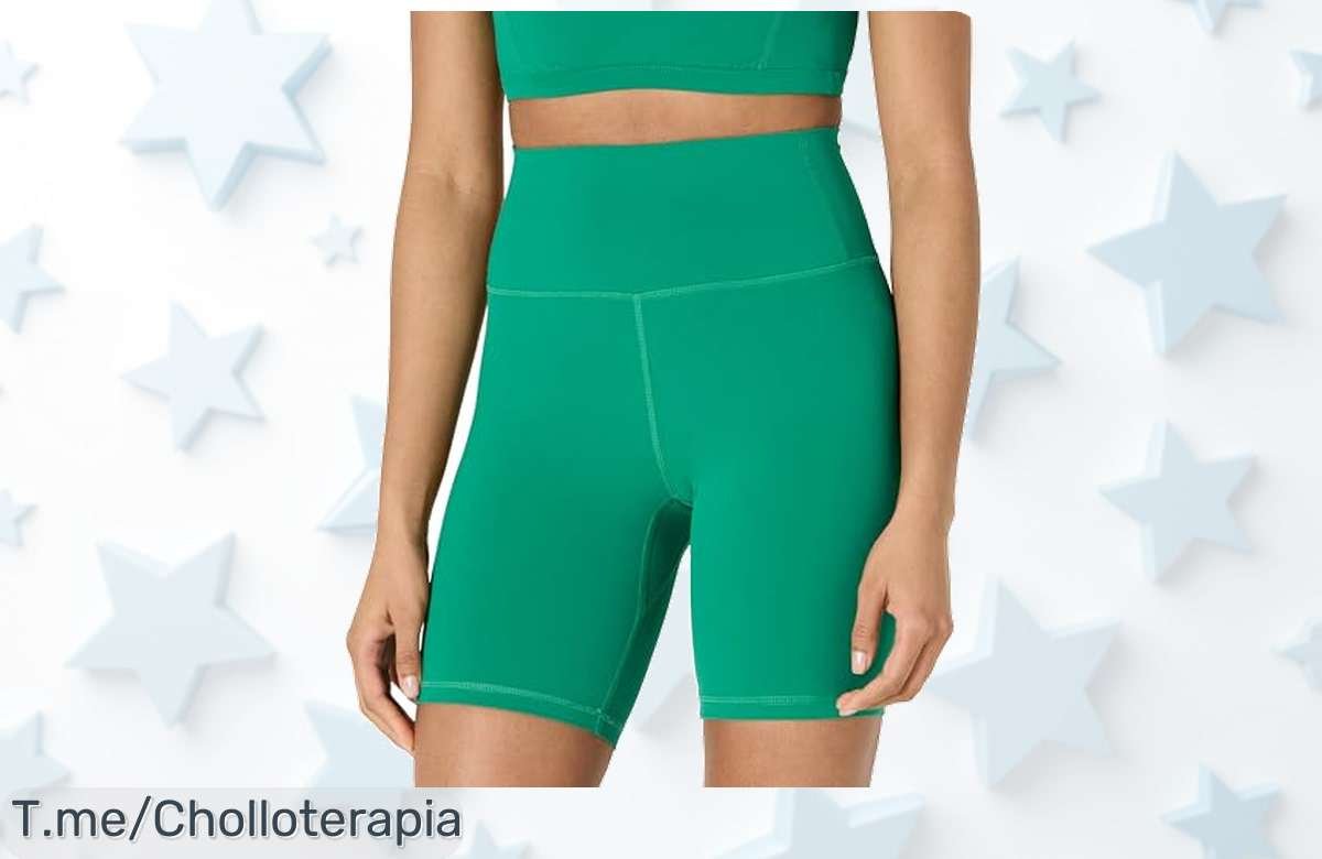 Amazon essentials shorts deportivos cintura alta en verde esmeralda con bolsillo secreto tejido fresco y descuento brutal nunca visto corre por este ofertón único precio de ganga que vuela