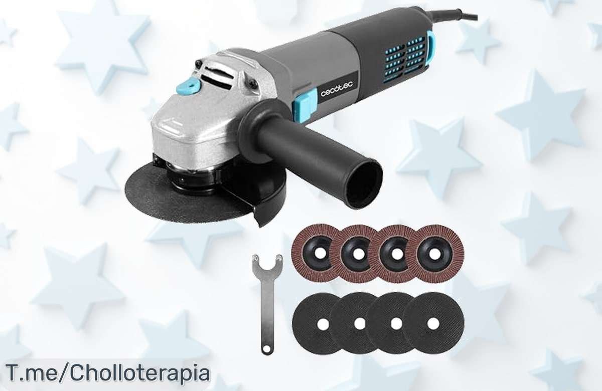Amoladora power 1000W con filtro y 8 discos a 16000 rpm un ofertón nunca visto para cortar fácil y rápido precio loco compra ya que vuelan las unidades