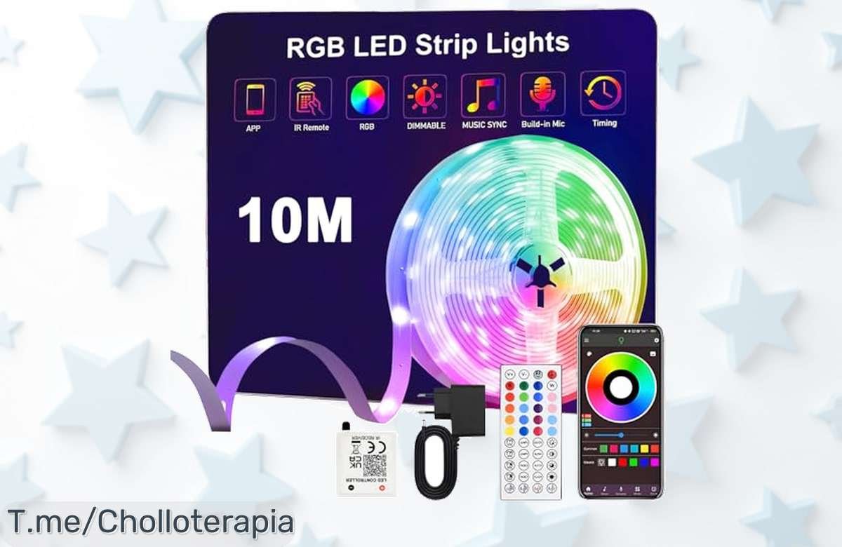 Anmossi tira LED 10m RGB con música sincronizada y control móvil el ofertón nunca visto que transforma tu habitación ahora en precio loco aprovecha antes que desaparezca